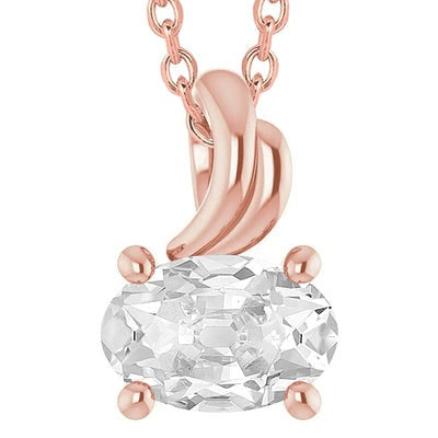 Lady's Dia Echt Diamanten Hanger 5 Karaat Oude Mijnwerker Sieraden Rosé Goud