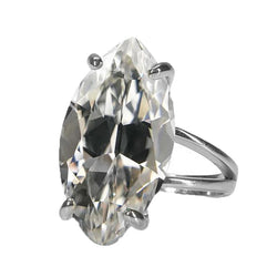 Briljant Enkele Steen Ring 6,50 karaat G/VS1 – 14 Karaat Witgoud