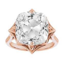 Puur Old Mine Slijpvorm Briljant Solitaire Ring 5 karaat