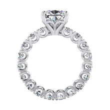 Afbeelding in Gallery-weergave laden, Leuke Moderne Echt Diamant Verlovingsring 5 kt Kussen Gesneden Wit Goud
