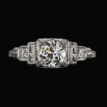 Like Edwardian Jewelry 3 Stenen Oude Mijnwerker Echt Diamanten Ring Met Trappen