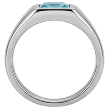 Afbeelding in Gallery-weergave laden, Luxe Neon Paraiba Mannen Ring – 1 karaat 14K Witgoud
