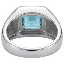 Afbeelding in Gallery-weergave laden, Luxe Neon Paraiba Mannen Ring – 1 karaat 14K Witgoud

