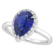 Afbeelding in Gallery-weergave laden, Luxe Royal Blue Saffier Gekleurde Steen Ring 2 karaat
