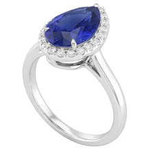 Afbeelding in Gallery-weergave laden, Luxe Royal Blue Saffier Gekleurde Steen Ring 2 karaat
