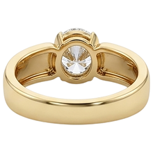 Afbeelding in Gallery-weergave laden, Mannen Solitaire Ring Ovale Diamant 1,50 Karaat Geel Gouden Sieraden
