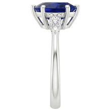 Afbeelding in Gallery-weergave laden, echte pear saffier 3karaat ring op wit

