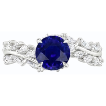 Afbeelding in Gallery-weergave laden, echte round diamant 4.50karaat ring profielweergave
