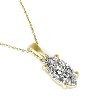 Markiezin Echt Diamanten Hanger Ketting 2,50 Karaat 14K Geel Goud