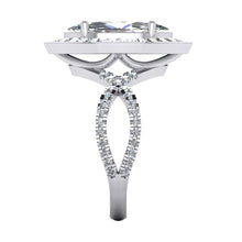 Afbeelding in Gallery-weergave laden, Marquise Halo uit de aarde gewonnen diamanten verlovingsring 5.50 karaat dames sieraden
