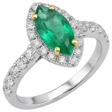 Afbeelding in Gallery-weergave laden, Smaragd Edelsteen Ring – hoekaanzicht
