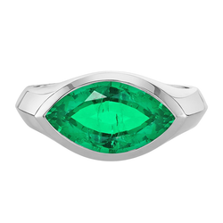 GIA Gekeurd Edelsteen Ring – Colombiaanse Smaragd 4 karaat 14