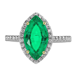 Luxueus Gekleurde Steen Ring – Fijne Smaragd 4 karaat door