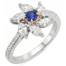 Afbeelding in Gallery-weergave laden, echte marquise diamant 2.50karaat ring close-up detail
