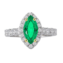 Afbeelding in Gallery-weergave laden, Luxe Smaragd Edelsteen Ring 3 karaat – hoofdaanzicht
