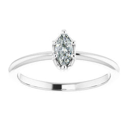 Handgemaakt Fijne Diamant Solitaire Ring 0,50 karaat