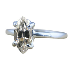 Ambachtelijk Oud Europese Slijpvorm Fijne Diamant Solitaire Ring