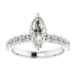 High-end Antiek Europees Briljant Solitaire met Zijstenen – 1