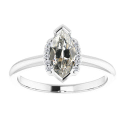 Handgemaakte Diamant Halo Verlovingsring 1 karaat – HarryChadEnt
