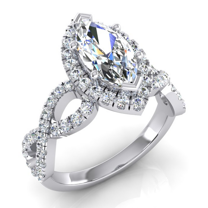 Marquise Infinity Natuurlijke Aarde Gewonnen Diamanten Sieraden