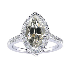 Stijlvol Halo Zetting Ring met Verjaardagsring Diamant – 3,50