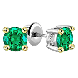 Luxe GIA-Gecertificeerd Smaragd Gemstone Earring – 2 karaat