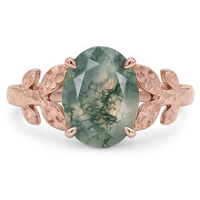 Afbeelding in Gallery-weergave laden, Met de hand vervaardigd Dendritic Agate Sieraadsteen Ring 4,0
