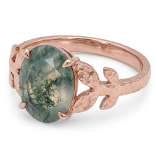 Afbeelding in Gallery-weergave laden, Met de hand vervaardigd Dendritic Agate Sieraadsteen Ring 4,0
