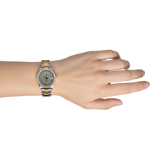 Afbeelding in Gallery-weergave laden, Middelgroot Rolex Bruin Oester Armband roestvrij staal &amp; Goud Grijs Romeins Wijzerplaat Horloge P2
