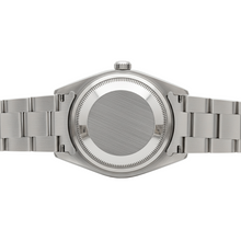 Afbeelding in Gallery-weergave laden, Middelgrote Rolex Stok-wijzerplaat van roestvrij staal met Oester-band en diamanten rand
