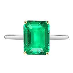 Geraffineerd GIA-Gecertificeerd Fijne Smaragd Edelsteen Ring – 4