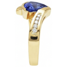 Afbeelding in Gallery-weergave laden, echte round tanzaniet 1.95karaat ring op wit
