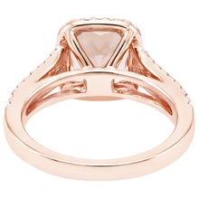 Afbeelding in Gallery-weergave laden, echte round morganiet 16.75karaat ring met diamantaccenten
