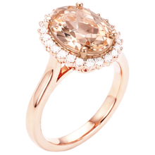 Afbeelding in Gallery-weergave laden, echte round morganiet 11.75karaat ring close-up detail
