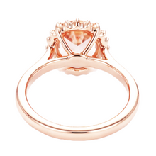 Afbeelding in Gallery-weergave laden, echte round morganiet 11.75karaat ring met diamantaccenten
