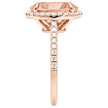 Afbeelding in Gallery-weergave laden, Morganite met Natuurlijke echte diamanten ( niet in een laboratorium gekweekt ) 27,50 karaats ring Rose goud 14K
