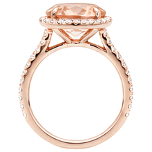 Afbeelding in Gallery-weergave laden, Morganite met Natuurlijke echte diamanten ( niet in een laboratorium gekweekt ) 27,50 karaats ring Rose goud 14K
