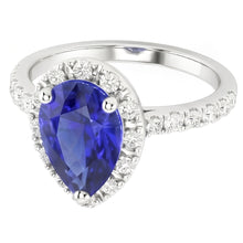 Afbeelding in Gallery-weergave laden, Gekleurde Steen Ring 14K Witgoud met Korenbloem Saffier – vooraanzicht
