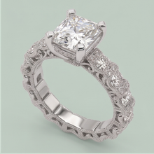 Afbeelding in Gallery-weergave laden, Natuurlijk 3.75 Ct Stralende &amp; Ronde Diamanten Ring Huwelijksverjaardag
