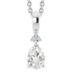 Natuurlijke Diamanten Hanger 3ct - 14K Witgoud