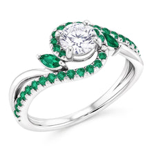 Afbeelding in Gallery-weergave laden, Natuurlijk Diamanten Ring 1,65 Karaat Smaragden Sieraden Nieuw
