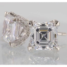 Afbeelding in Gallery-weergave laden, Natuurlijk Diamanten Oorknopjes 1,50 karaat Asscher &amp; Rond Geslepen
