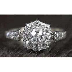 Natuurlijk Diamanten Ring Bintage Stijl 2 Karaats Milgrain Geaccentueerde SIeraden Nieuw