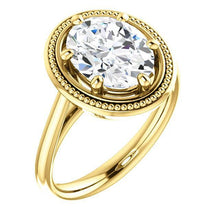 Afbeelding in Gallery-weergave laden, Natuurlijk Diamond Solitaire Ring Vintage Stijl 4 Karaat Geel Goud 14K
