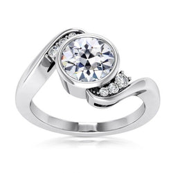 Ring met Oud-Mijn Slijpsel Echte Natuurlijke uit de aarde gewonnen Diamant, Kastzetting, Spanningstijl, 2.75 Karaat