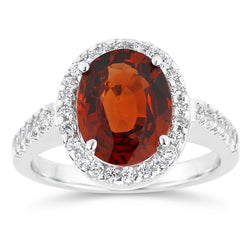 Natuurlijke Granaat Ring 13.25ct - Witgoud 14K