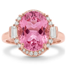 Afbeelding in Gallery-weergave laden, Natuurlijke Kunziet Ring 26ct - Roségoud 14K
