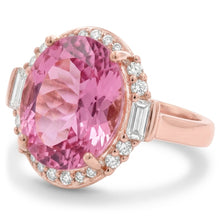 Afbeelding in Gallery-weergave laden, Natuurlijke Kunziet Ring 26ct - Roségoud 14K
