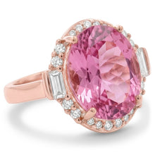 Afbeelding in Gallery-weergave laden, Natuurlijke Kunziet Ring 26ct - Roségoud 14K
