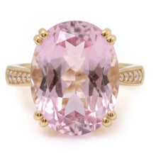 Afbeelding in Gallery-weergave laden, Natuurlijke Kunziet Ring 37.65ct - Geelgoud 14K
